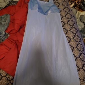 A blue prom dress